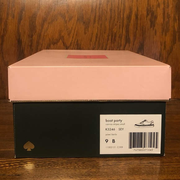 NIB-Kate Spade-Boat Party-Espadrille Sneakers-Canvas-Striped-Womens Size 9B-$118 - Picture 10 of 14
